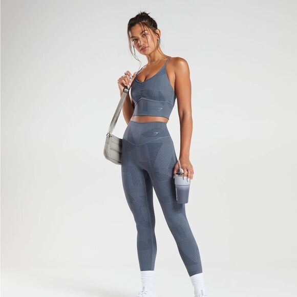 Gymshark ELEVATE LEGGINGS Size S evening blue NWT in packaging - Picture 4 of 8